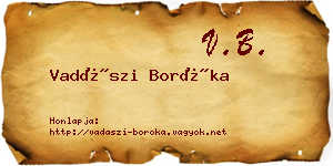 Vadászi Boróka névjegykártya